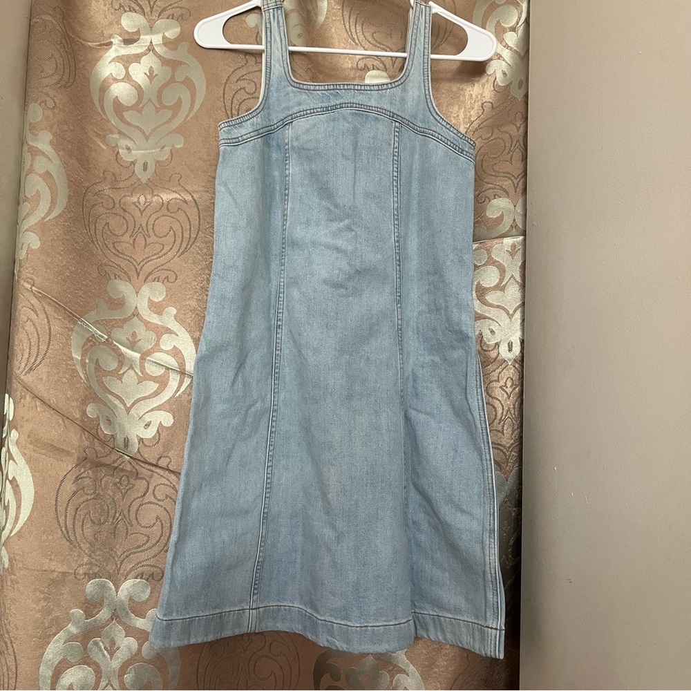 Madewell A-Line Sleeveless Denim Mini Dress